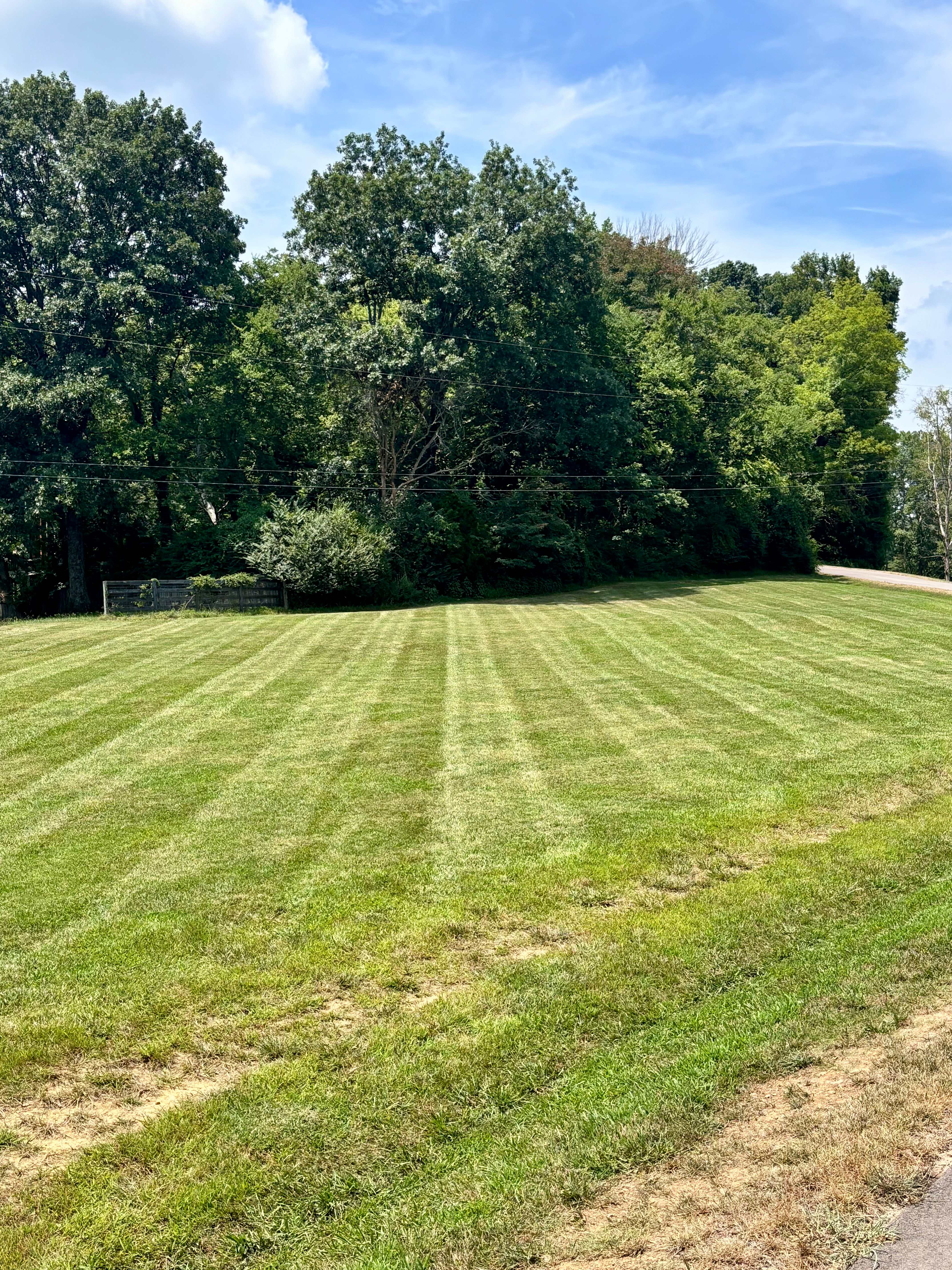 Large field with professional striping